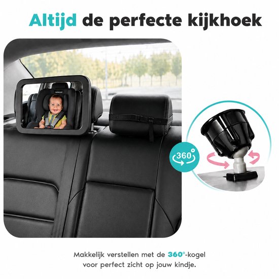 Autospiegel Baby Verstelbaar - Achteruitkijkspiegel - Baby Spiegel Auto Achterbank van Merkloos — afbeelding 4