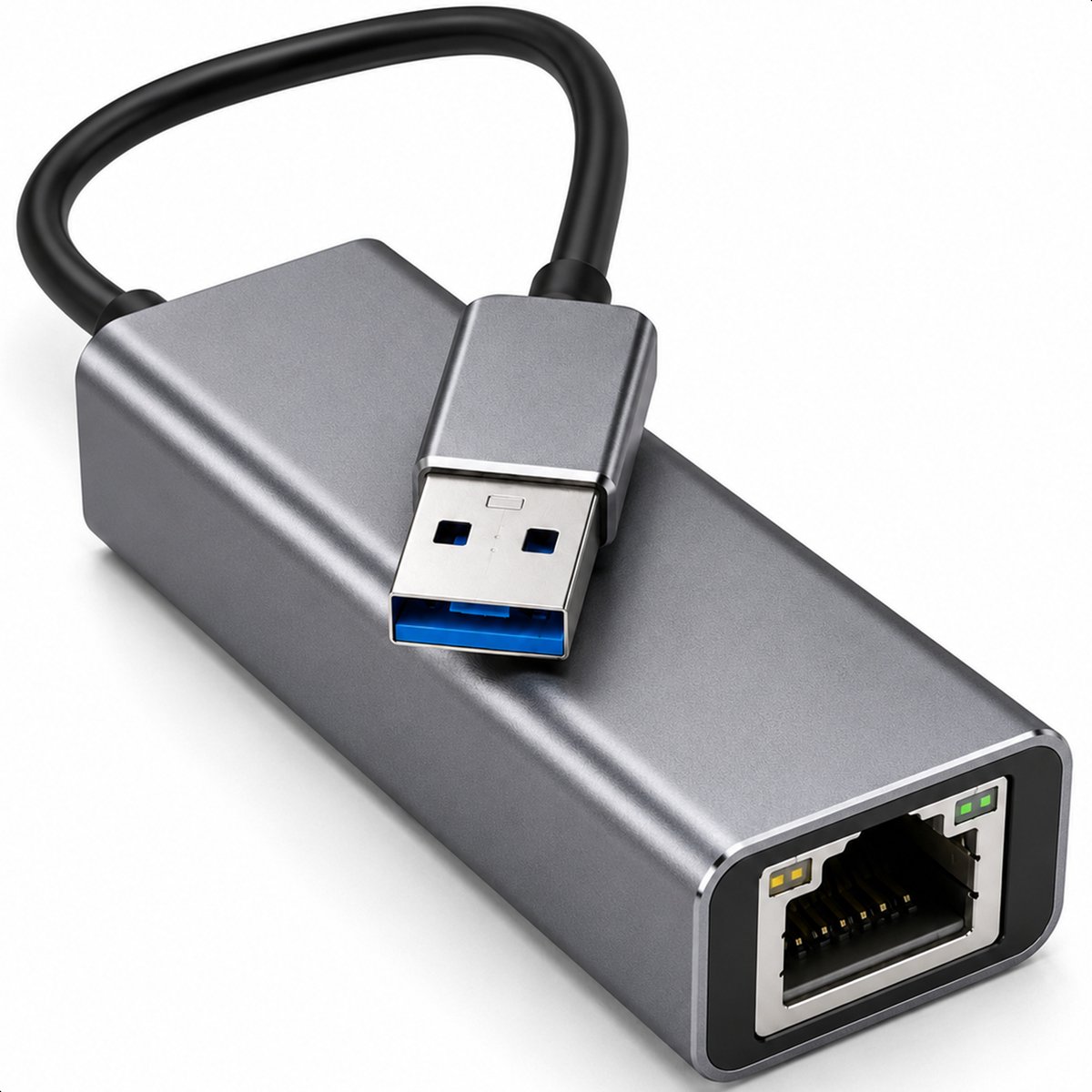 Skoov Ethernet Adapter USB A kabel - USB A naar Ethernet - Internet - Netwerk adapter - 1000 Mbps - Gigabit