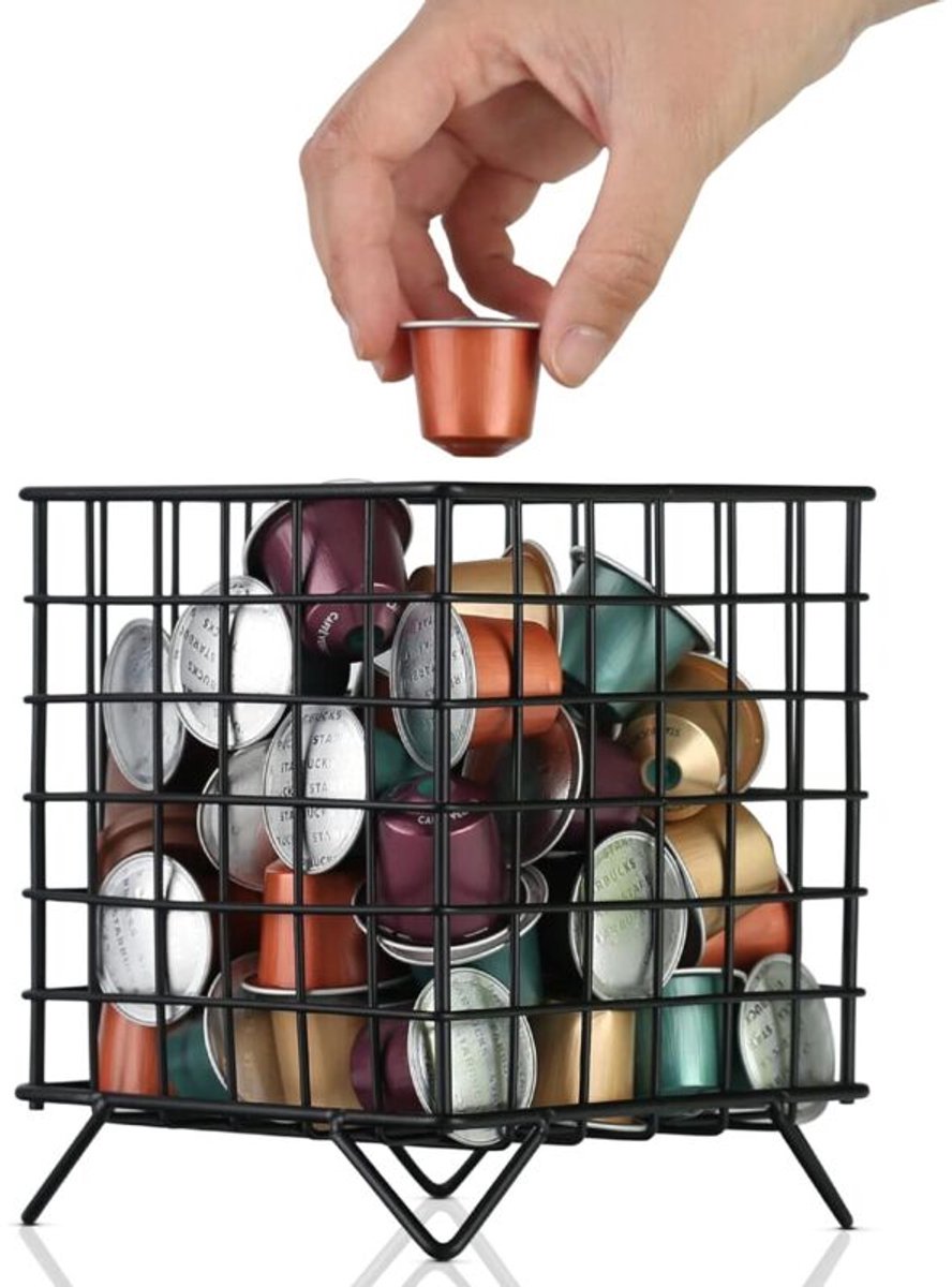 Koffiecapsulehouder (zwart), Vertuo capsule-organizer, perfect koffieaccessoire, grote capaciteit.