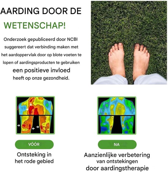 Aardingsmat Voeten - Geleidend Matras - Welzijn Bevorderen - Antistatische Werking - 46x68cm - Zwart — afbeelding 5