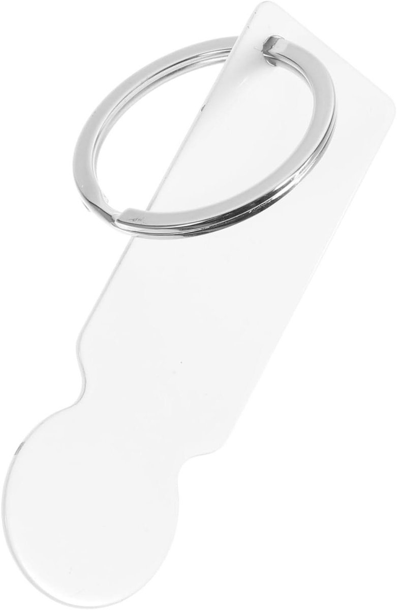 Winkelwagen Munt - Trolley Token - Boodschappen Doen - Roestvrij Staal - 15 Gram - Wit