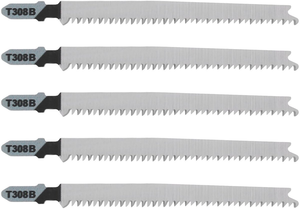 Dailygoods - Set van 5 Hout Decoupeerzaagbladen 116x10mm voor Efficiënt Snijden