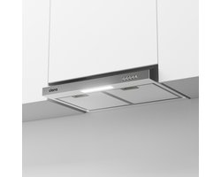 CIARRA VMS6903D - Onderbouwafzuigkap 60 cm Afzuigkap A+ 220 m³/u - met LED - Recirculatie met Koolstoffilter & Afvoer RVS