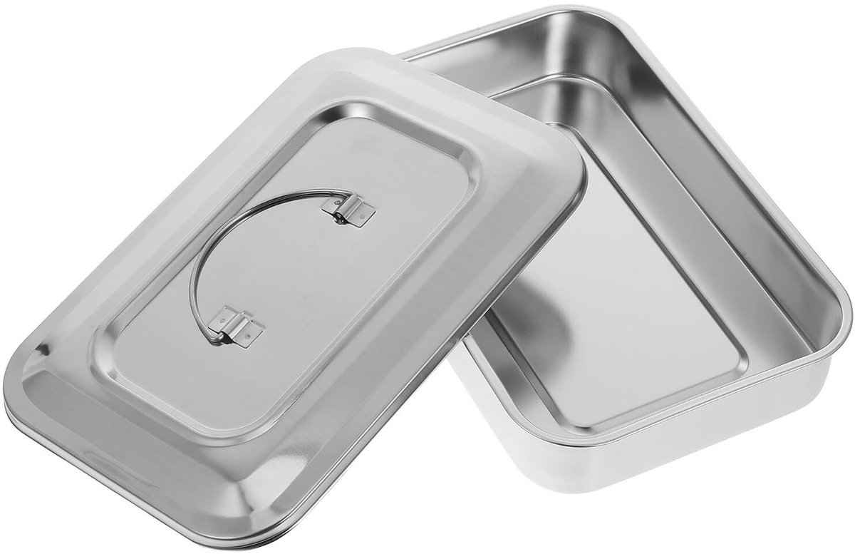 Dailygoods - RVS Sterilisatieschaal met Deksel voor Medische Toepassingen