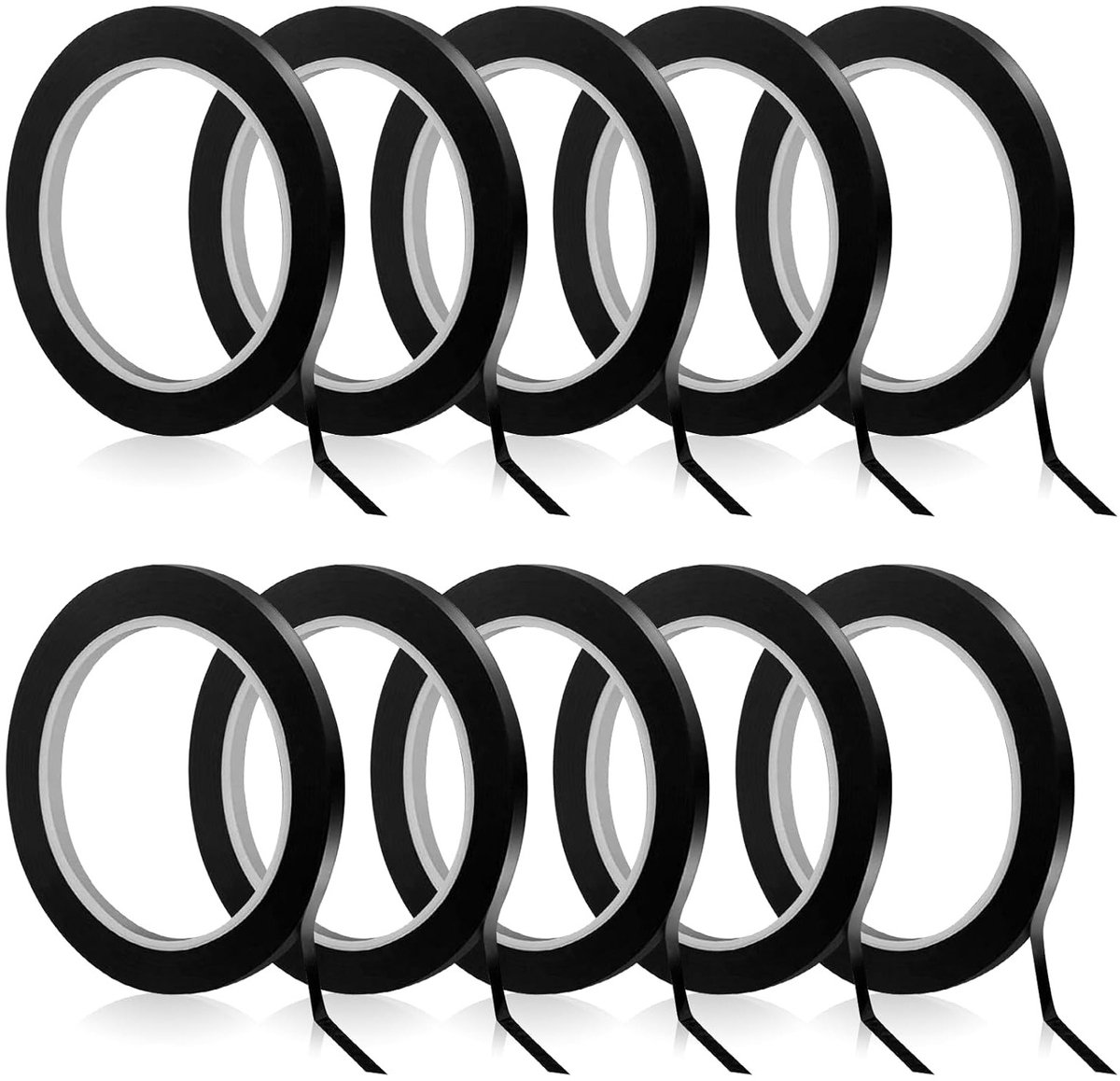 10 Rollen Zelfklevende Tape voor Whiteboards, 3mm x 66m, Ideaal voor Kunst en Notities, Perfect voor Blackboard en Notitieboeken