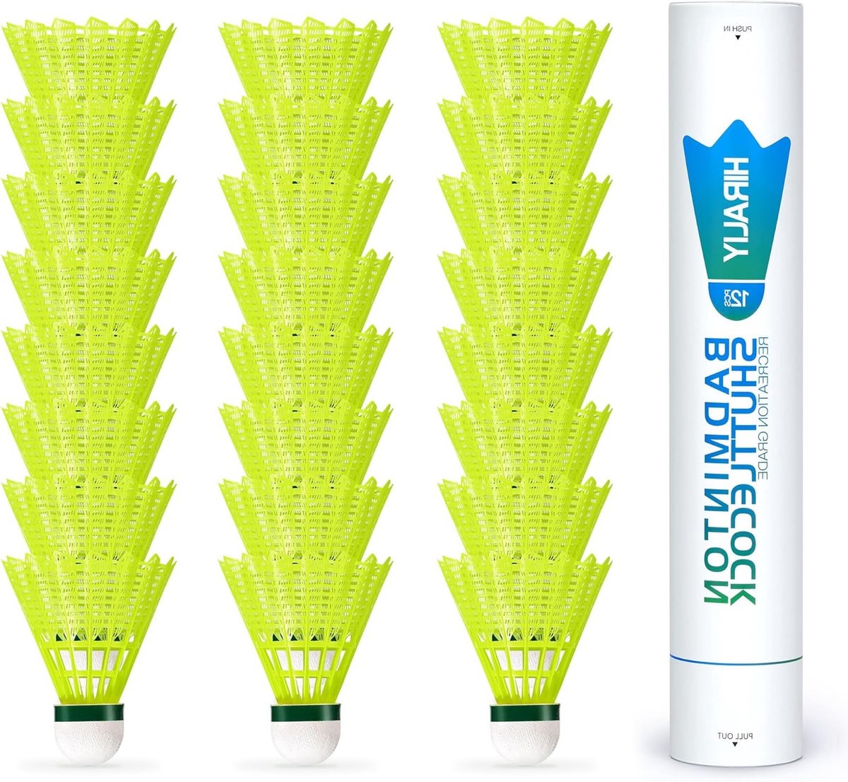 24 Pack Nylon Badminton Shuttlecock Birdies, Duurzame Badmintonballen voor Hitting Oefeningen, Ideaal voor Jeugdtraining Binnen en Buiten