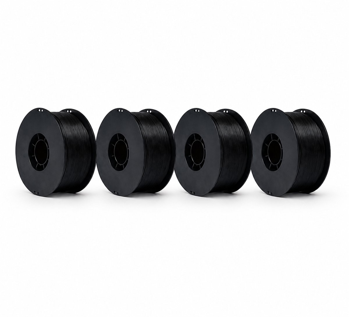 4x 1KG Zwarte Filament PLA+ 3D Printer Filament 1.75mm – Hoogwaardig 3D Printing Filament, Extra Sterk en Flexibel, Anti-Warp, Glanzend, Compatibel met FDM Printers, Print Zonder Problemen