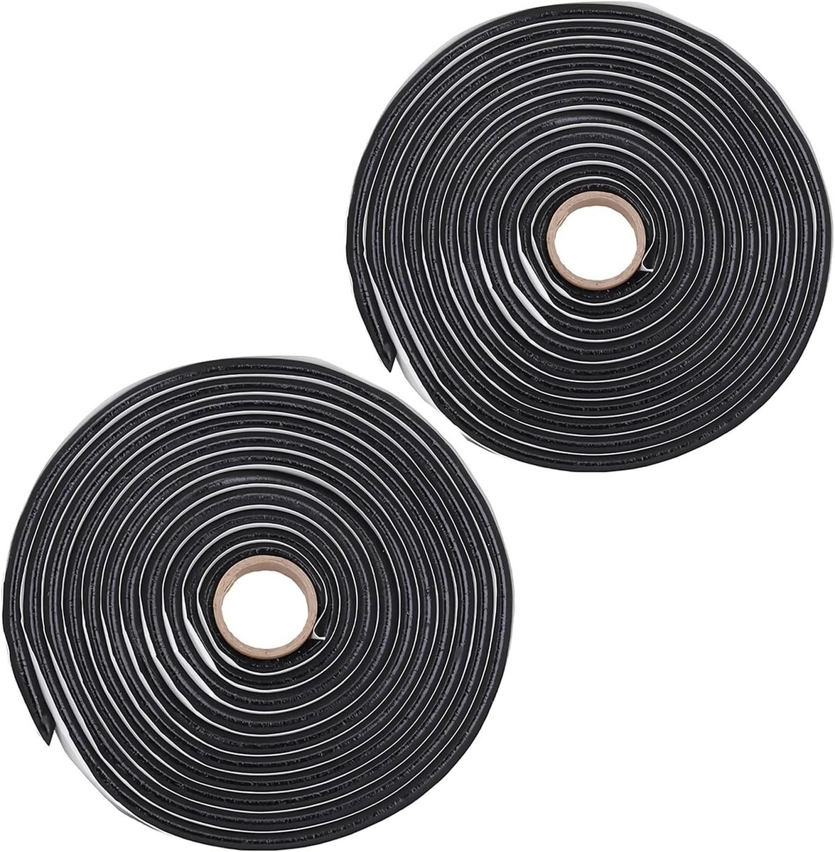 Butylkoord 3mm x 8m Zwart - Ronde Butylkoord voor Lijmen en Afsluiten van Autolichten, Ramen en Putdeksels - Set van 2 Stuks