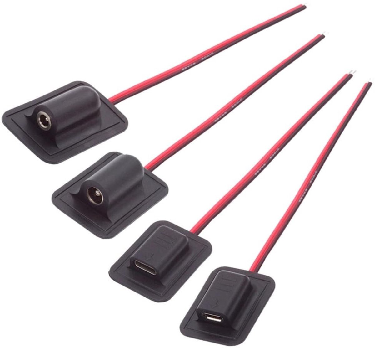 Cosensi - Dailygoods - Set van 4 Conversiekabels voor DC en USB Aansluitingen