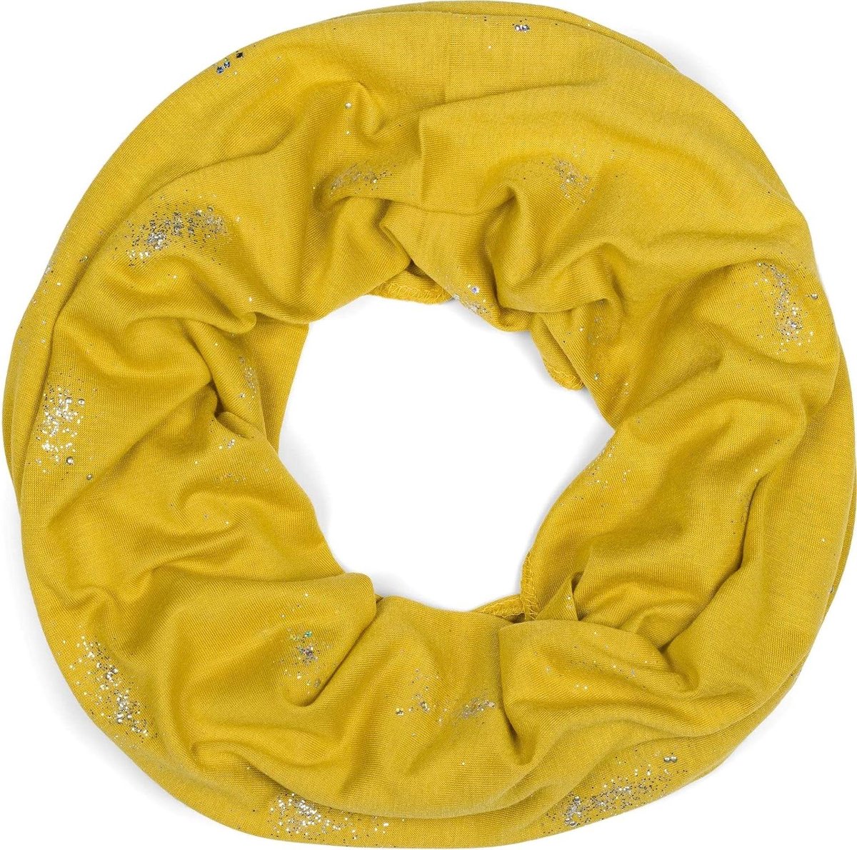 Dames Loop Sjaal - Col Sjaal - Stijlvol Accessoire - Glitter en Pailletten - 82 x 47 cm - Zwart