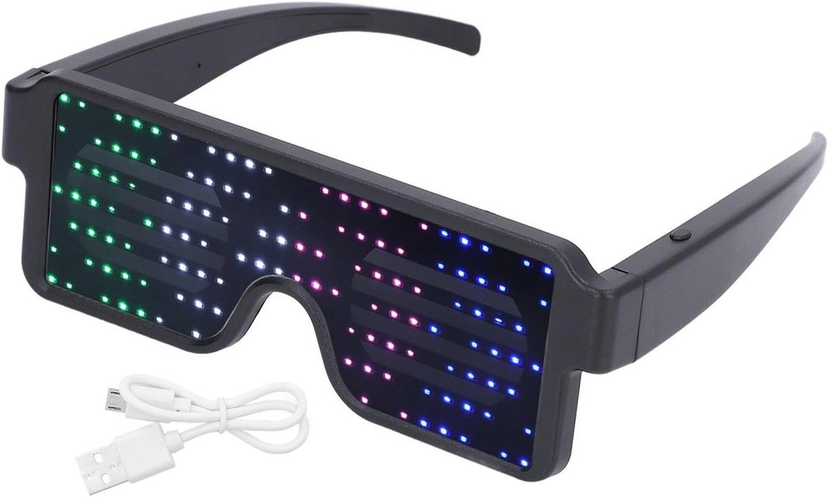 LED Bril - Kleurrijke Verlichting - Feestelijke Gelegenheden - Dynamisch Lichteffect - Eén Maat - Multicolor