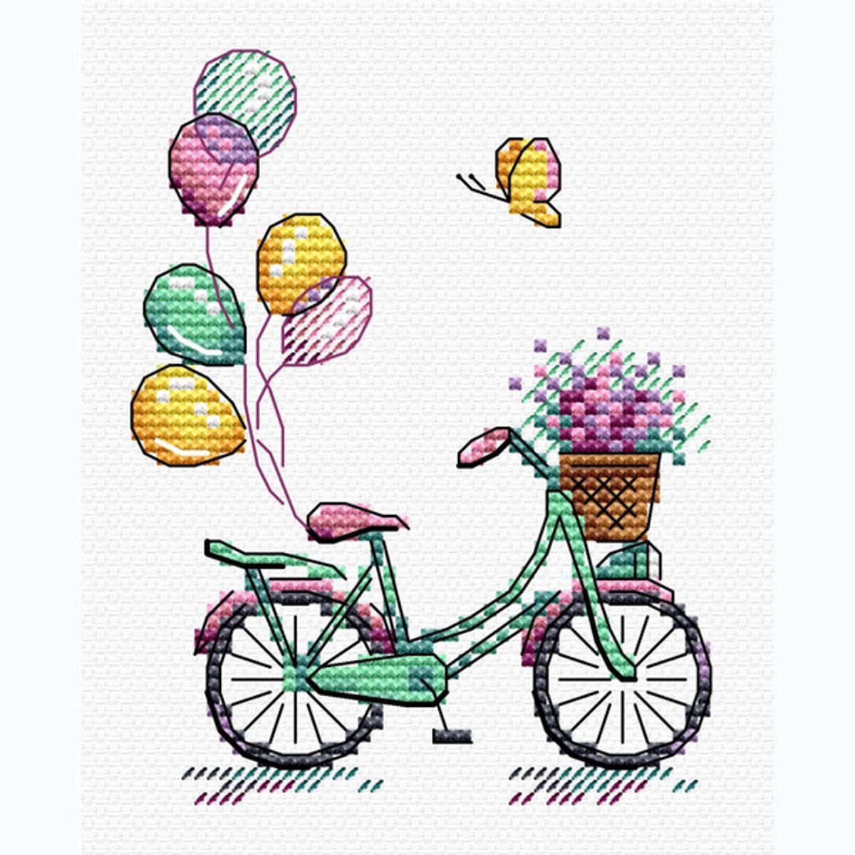 Kruissteek Borduurpakket - Bike Ride SM-355 (MP Studia)