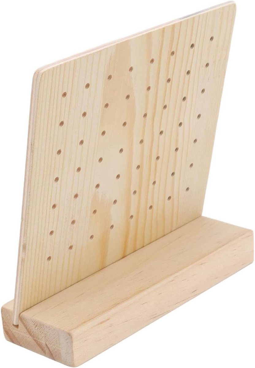 Houten Oorbellenhouder met Grote Capaciteit - Duurzaam Oorbellen Display Bord voor Organisatie en Presentatie van Sieraden
