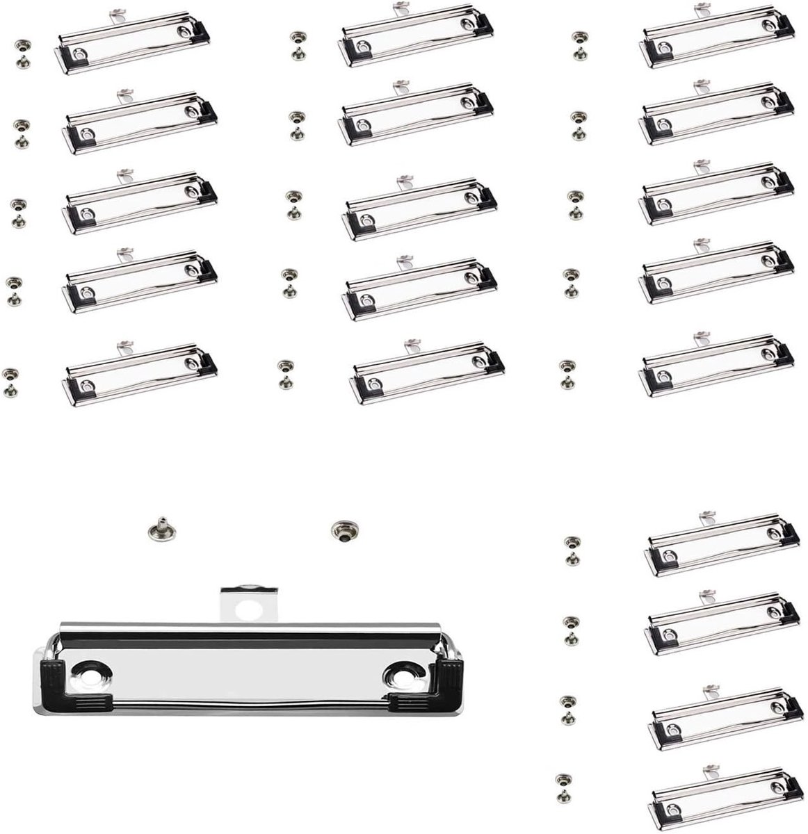 Set van 20 metalen clip houders voor schrijfpapier, memo's en notities, perfect voor dagelijks gebruik, set van 2