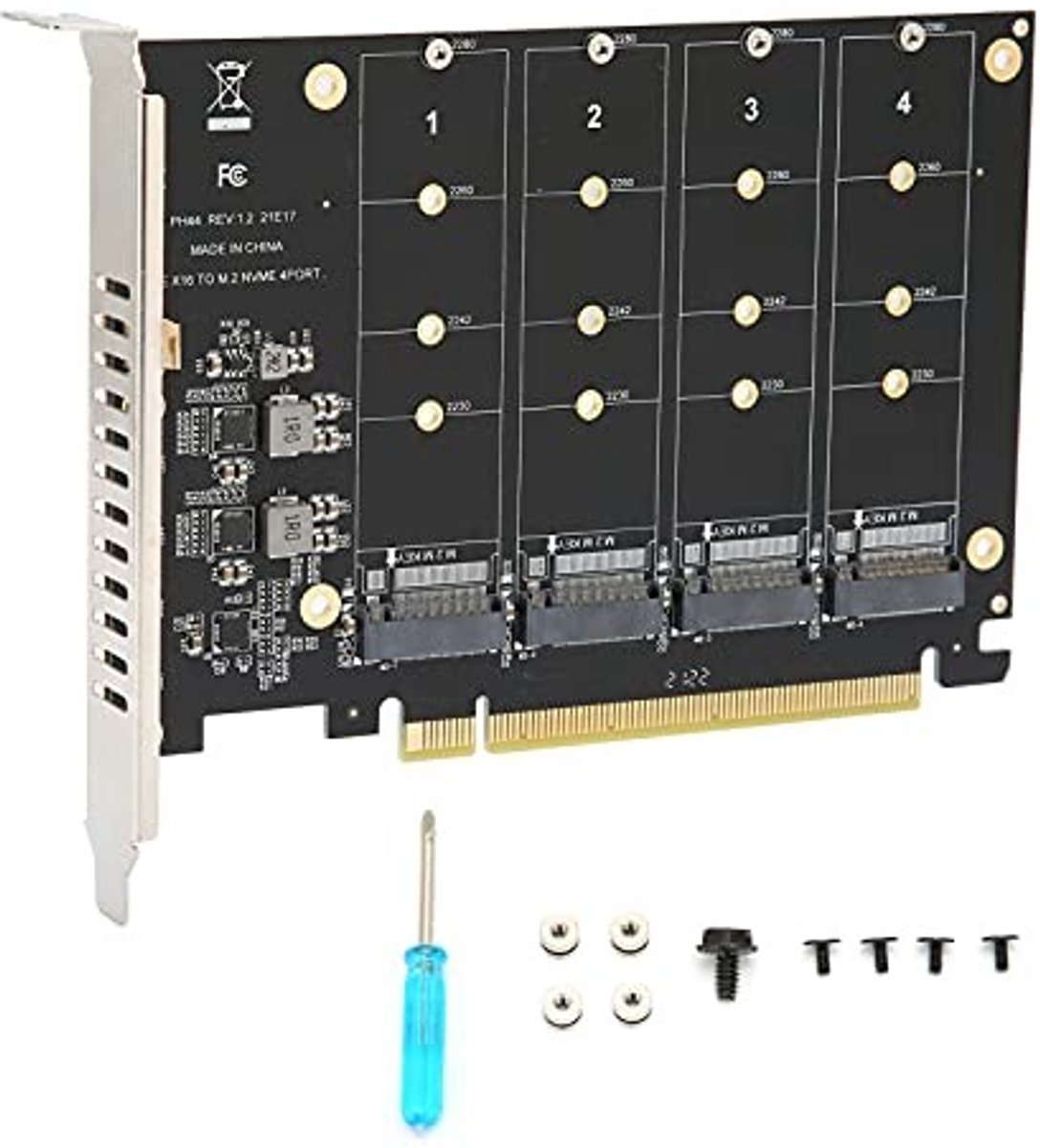 Dailygoods - M.2 NVMe naar PCIe X16 Adapter voor Harde Schijven