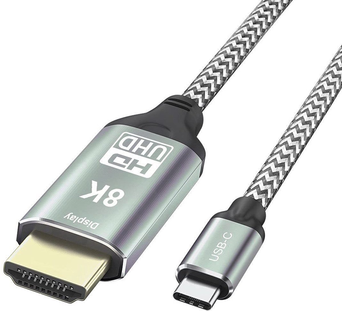 Dailygoods - USB-C naar HDMI Kabel, 8K UHD 1,8 m voor Monitor
