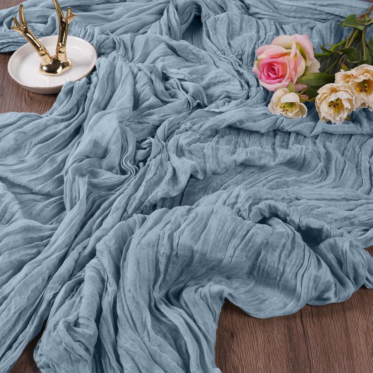 Dailygoods - Cosensi - Tafelloper van Kaasdoek, 2 Stuks 90 x 300 cm voor Bruiloft en Feest