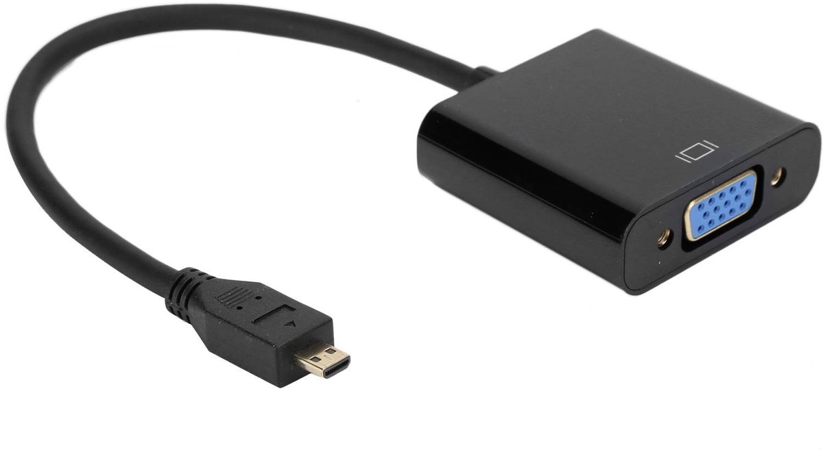 Dailygoods - Micro HDMI naar VGA Adapter met 1080P Ondersteuning