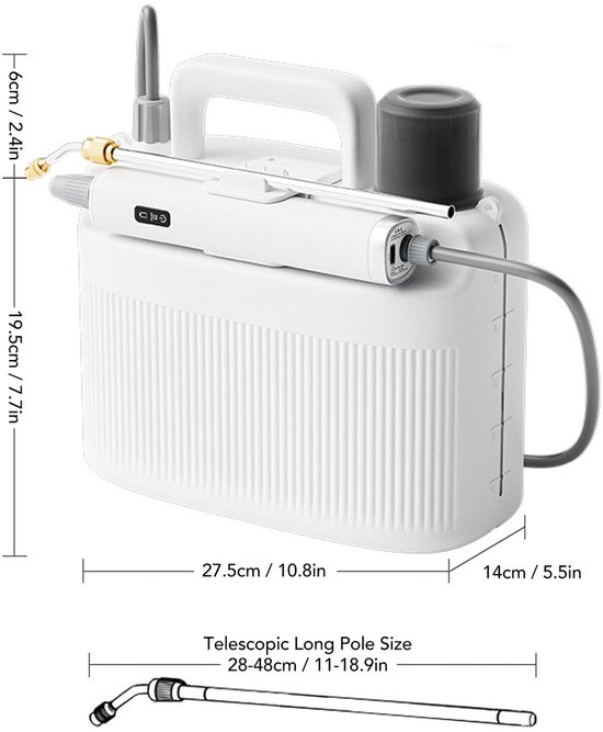 Dailygoods - Oplaadbare Rugzaksproeier voor Tuinonderhoud van Dailygoods — afbeelding 5