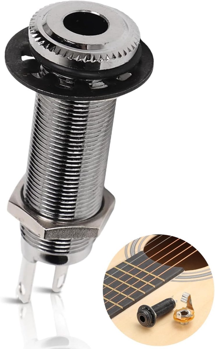 Dailygoods - Messing Mono Gitaar Bas Jack Socket met 3 Pinnen