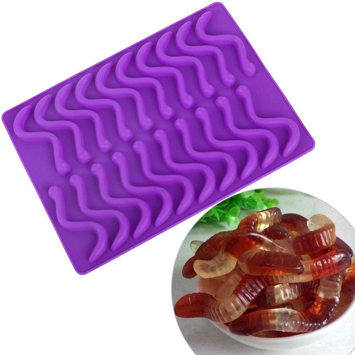 Dailygoods - 20 Compartimenten Silicone Mallen voor Gummy Snoep en Chocolade