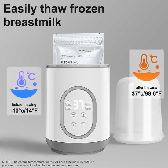 8-in-1 Flessenwarmer - snelle babyvoedingsverwarming, multifunctionele flesverwarmer voor moedermelk, ontdooien, verwarmen, warm houden, intelligente temperatuurregeling en automatische — afbeelding 5
