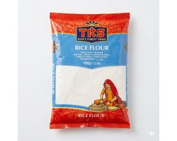 TRS Rijstmeel 1500g (1.5 kg) – Grootverpakking Glutenvrije Fijne Rijstbloem – Premium Kwaliteit Meel Ideaal voor Glutenvrij Bakken, Koken, Roti, Dosa en Traditionele Aziatische Gerechten Met Kajal Sticker