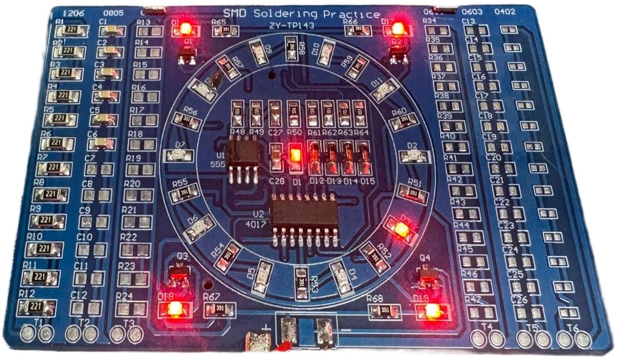 Dailygoods - LED SMD NE555 Soldeer Oefenbord DIY Kit