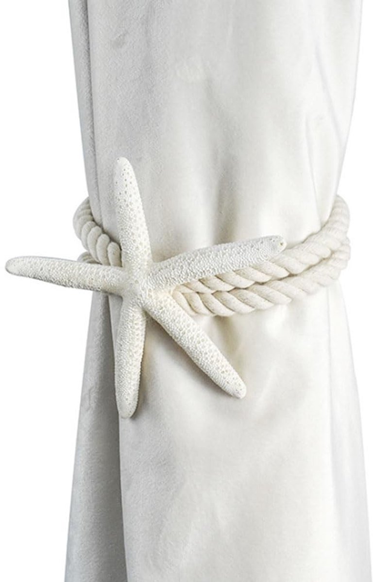 Dailygoods - Dailygoody - Zeester Gordijn Tiebacks - Gordijn Holdback Gespen - Decoratieve Accessoire - Katoen en Touw - Thuis Leveringen - Geschikt voor Elk Huis