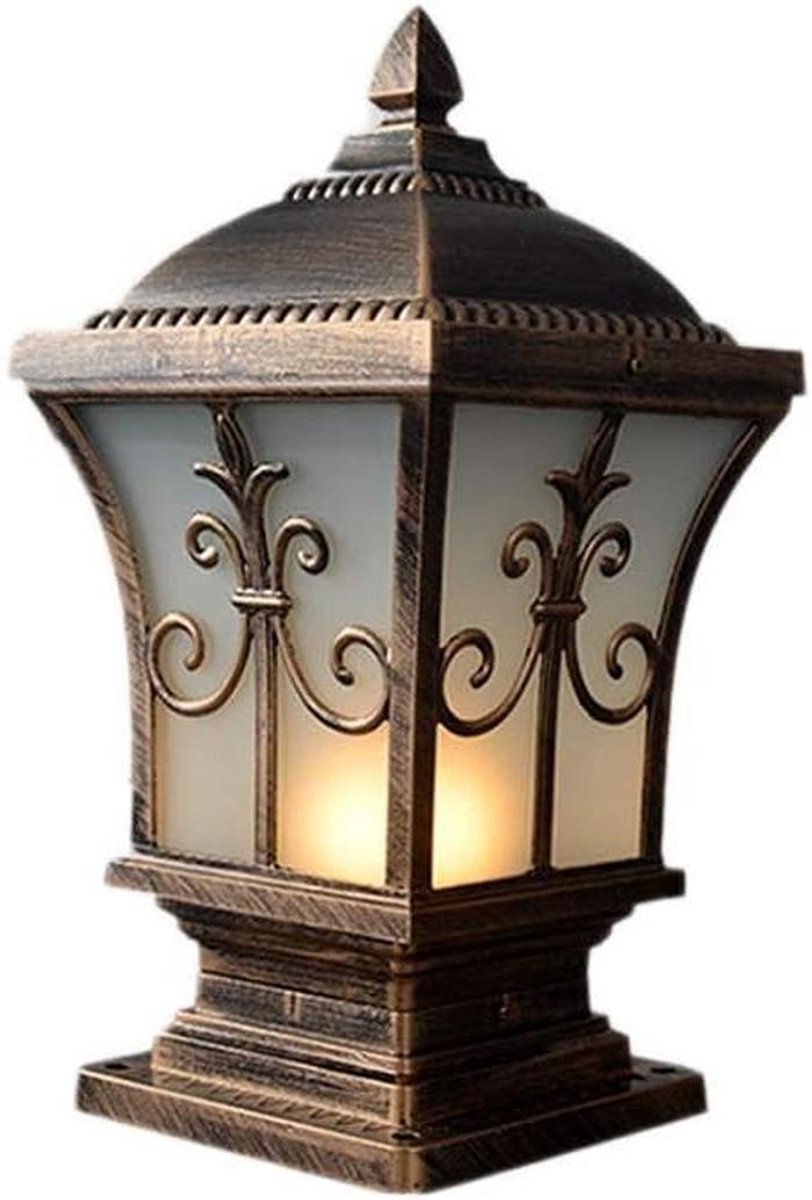 Tuinlamp op zonne-energie - Buitenlantaarn padverlichting - Landschap decoratie - Waterdicht ontwerp - E27 fitting - Antiek
