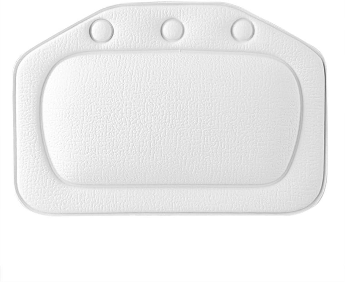 Badkussen - Nekkussen Bad - Ontspannen in Bad - Met Zuignappen - 21 x 31 cm - Wit
