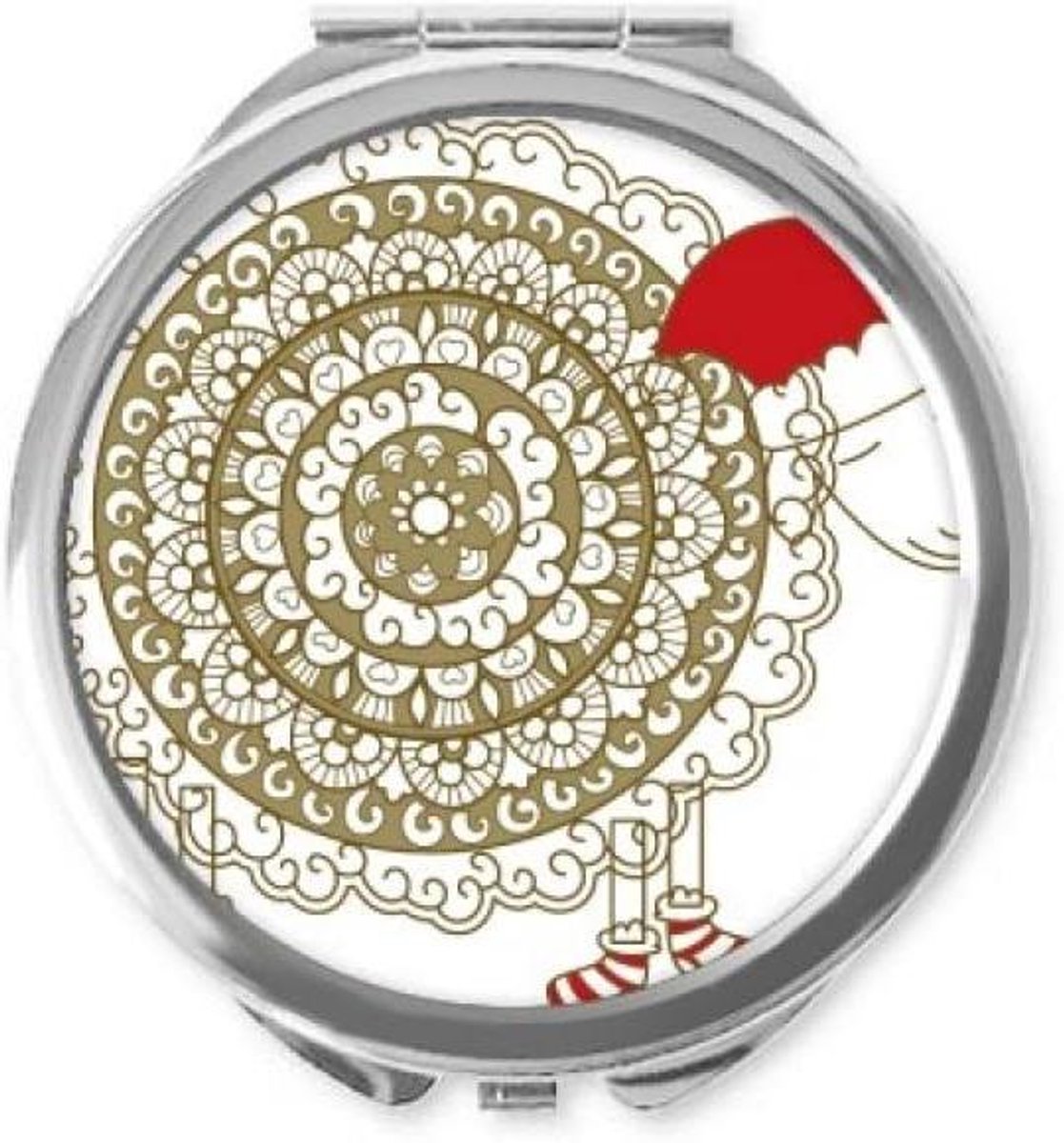 Zakspiegel Rond - Make-up spiegel - Snelle Make-up - Dubbele Glazen - 65 cm - Multicolor