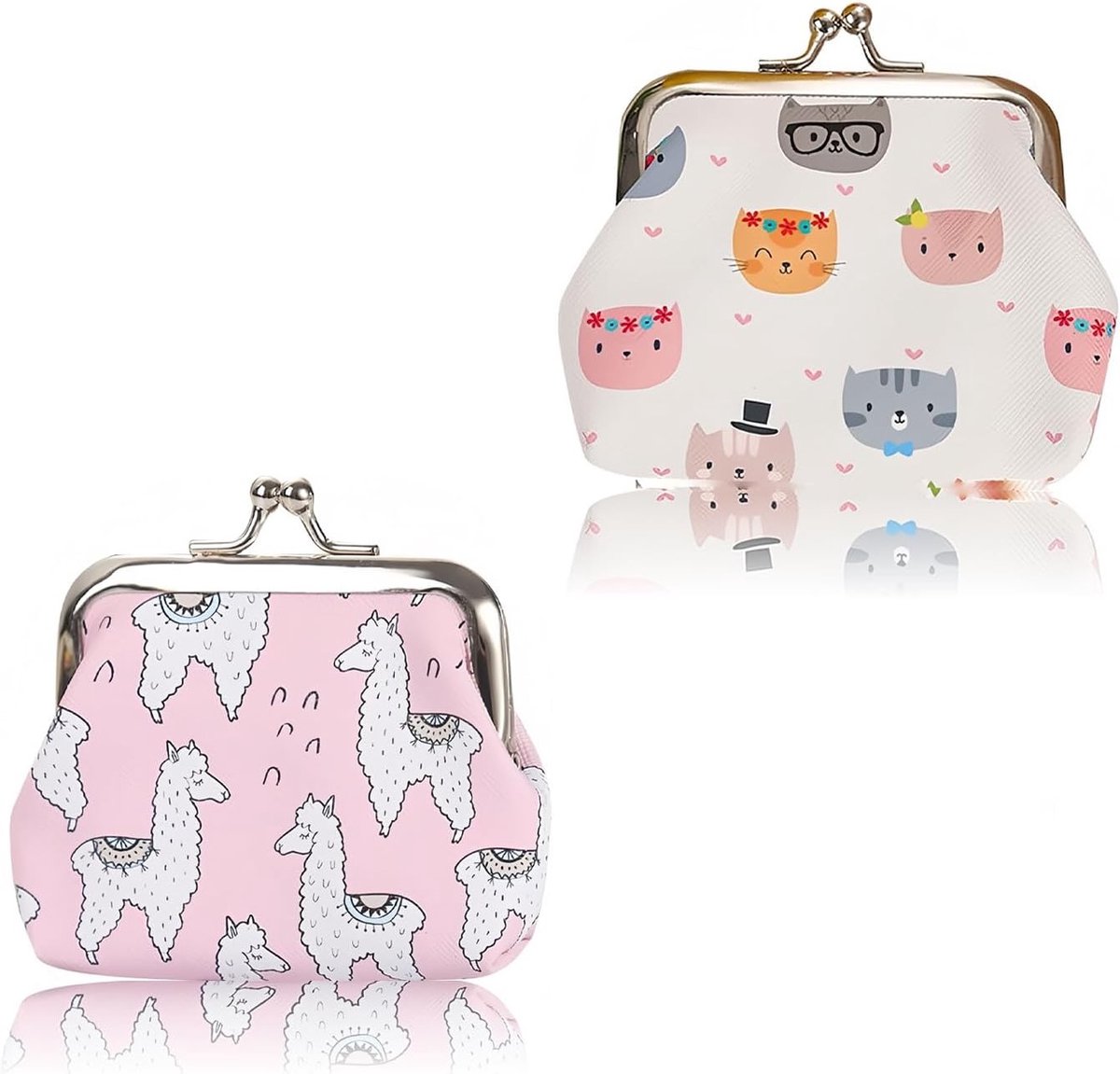 Mini Tasjes voor Meisjes met Veilige Sluiting, Ideaal voor Munten, Make-up en Feestjes - Dierenontwerp 9x8cm, Perfect als Cadeau