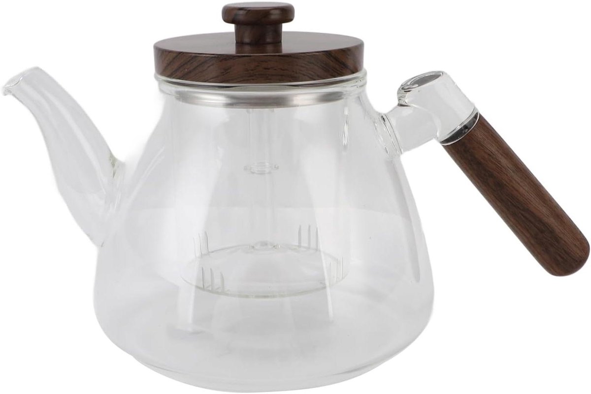 Glazen Theepot - Thee Ketel - Thee Zetten - Hittebestendig Glas - 1000 Ml - Helder