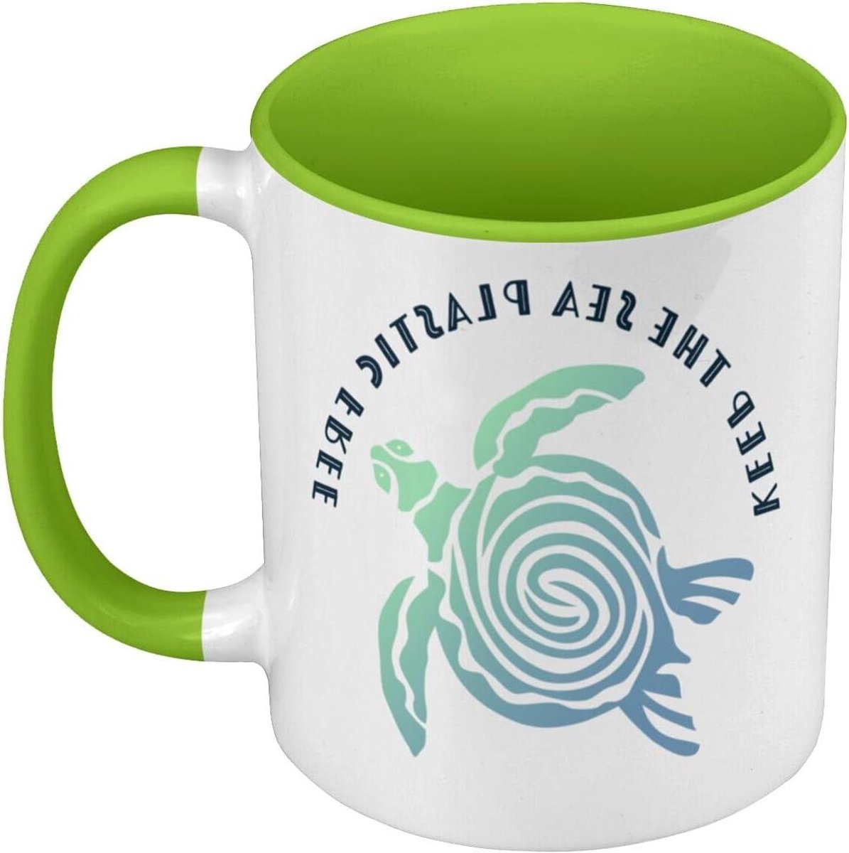 Keramische Mok - Thee Koffie Mok - Dagelijks Gebruik - Frans Design - 360 ml - Groen