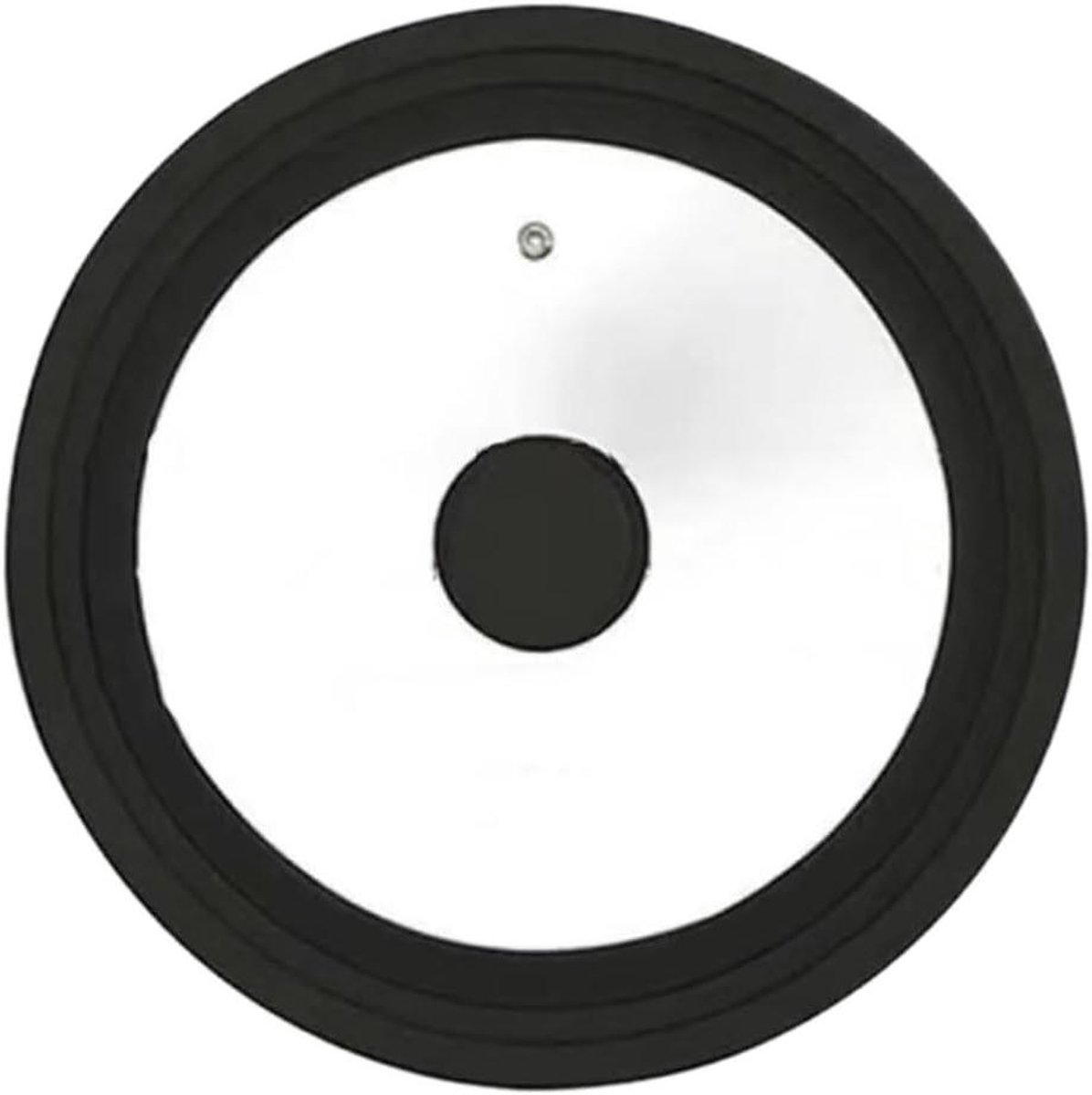 Universeel pannendeksel - Reserve deksel - Koken en braden - Gehard glas - 16-32 cm - Zwart