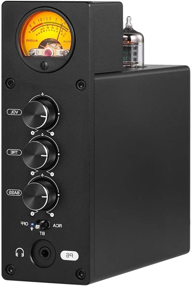 Audio Versterker - Hifi Ontvanger - Muziek Streamen - Met Vacuümbuis - Mini Formaat - Zwart
