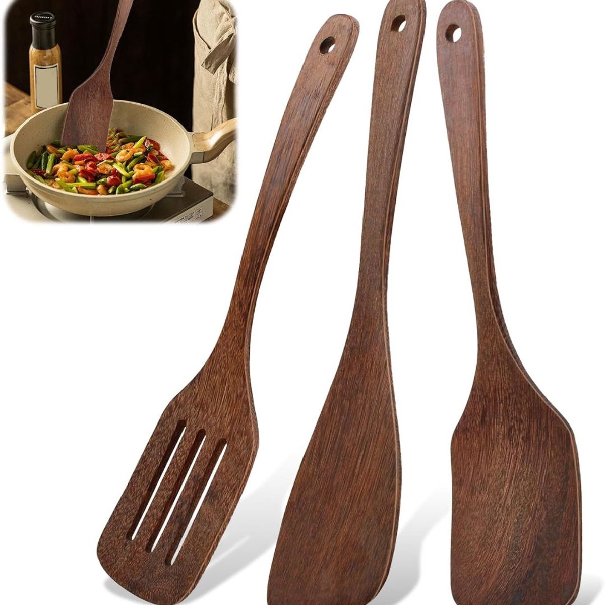 NBAP® Houten Bakspatel - Keukengerei - Spatel - keukentool