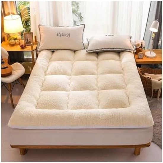Japanse Traagschuimmatras - Opvouwbaar Bedkussen Vloermatras - Comfortabel Slapen - Dubbelzijdig Ontwerp - 120 x 200 cm - Roze — afbeelding 3