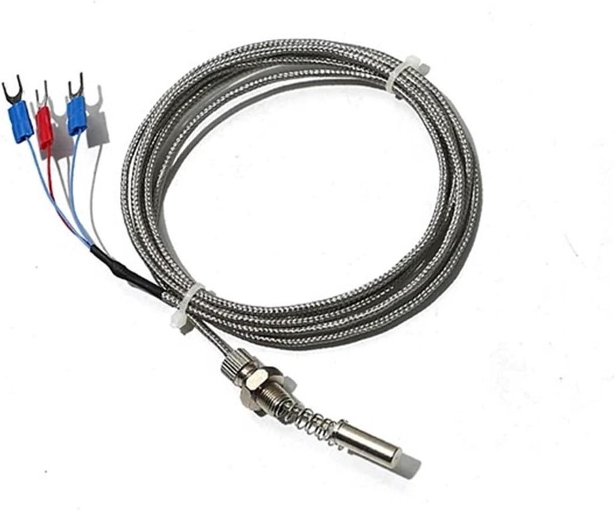 K-type thermokoppel, WZPM-201 Einde Thermische Weerstand PT100 Temperatuursonde Sensor M8 * 0.75/M10 1 1/2/3/4/10M(Pt100 M10x1,Cable length 3 meters)