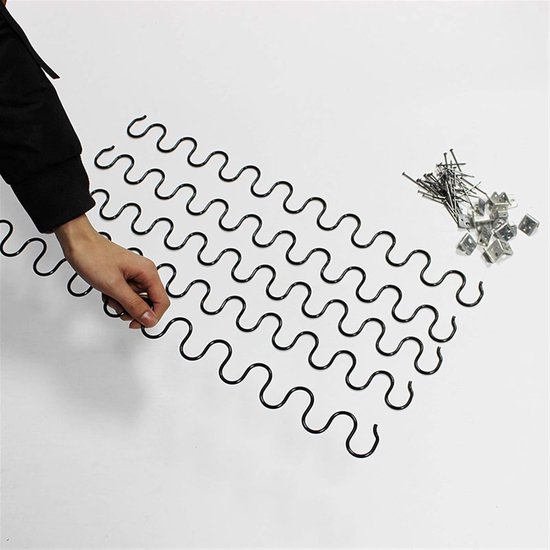 Drukveer Set - Bankveer Clips - Meubel Reparatie - Roestvrij Staal - 50 cm - Zilver — afbeelding 2
