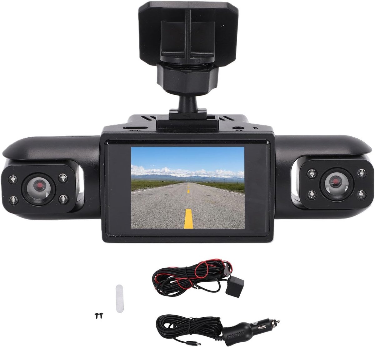 4-kanaals Dashcam - Auto camera - Veiligheid onderweg - Volledige voertuigdekking - 1080P HD - Zwart – foto 6