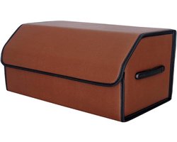 Kofferbak Organizer - Opbergbox Auto - Auto Opbergen - Opvouwbaar Met Deksel - L-Model - Bruin