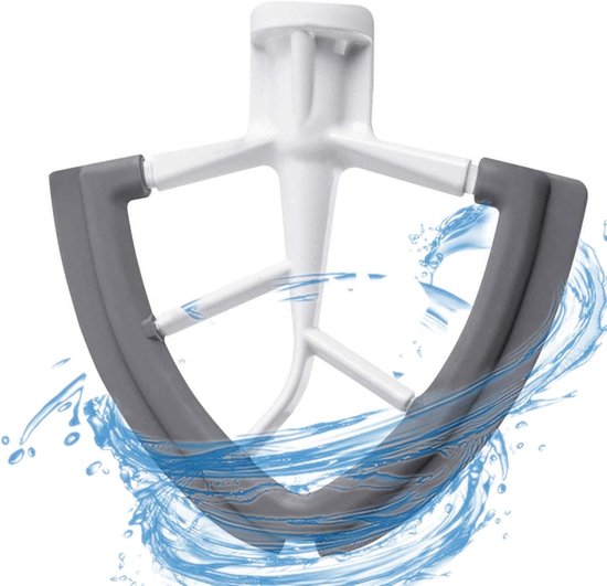Mixer Accessoire - Flexibele Klopper - Beslag Maken - Flexibele Rand - 23 x 23 x 5 cm - Grijs — afbeelding 5