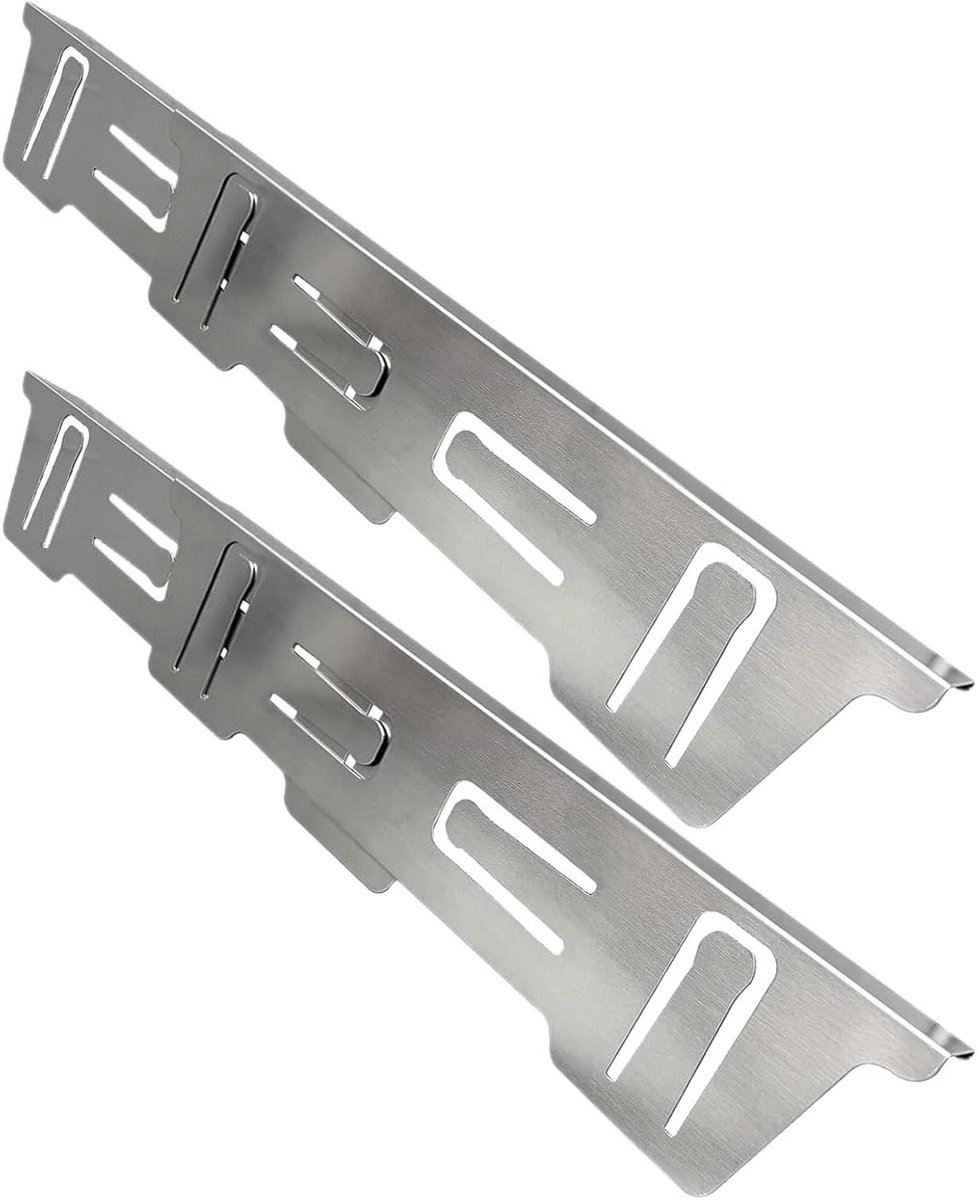 Fornuis Spleetbeschermers - Kruimelvanger Keuken - Keuken Schoonhouden - Uitschuifbaar Design - 2 Stuks - Zilver