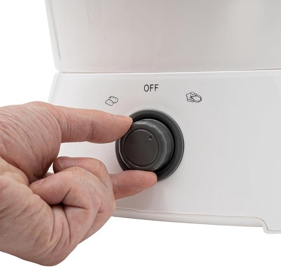 Elektrische Aardappelschilmachine - Automatische Schilmachine - Snel Groenten Schillen - Eén Knop Bediening - 0.8 kg Capaciteit - Wit — afbeelding 3
