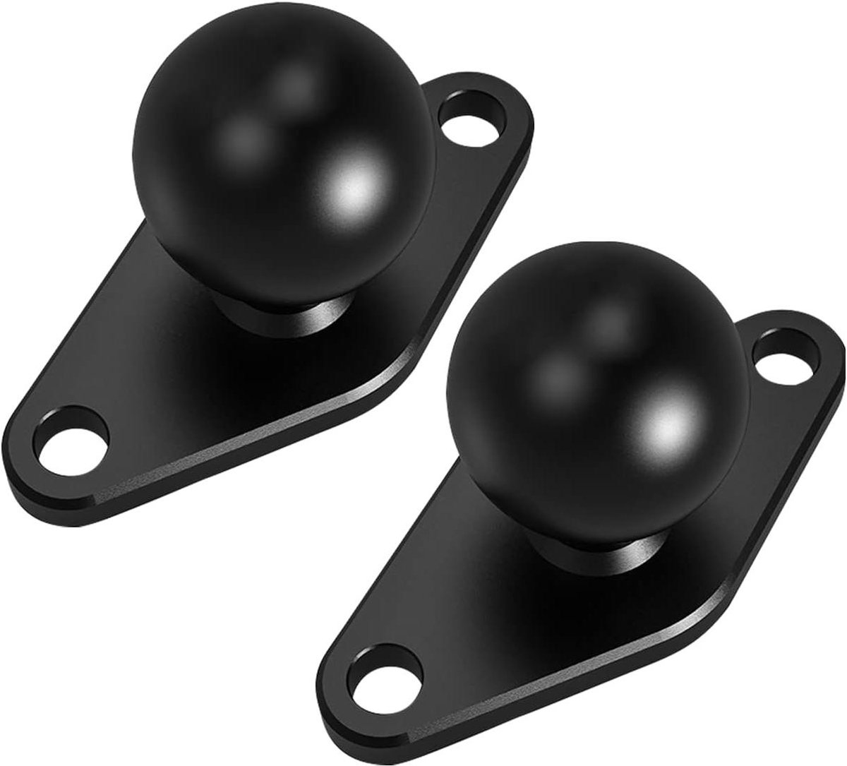 Balhoofd Adapter - Bevestigingsset - Navigatiehouder - Diamantbasis - 1 Inch Bal - Zwart