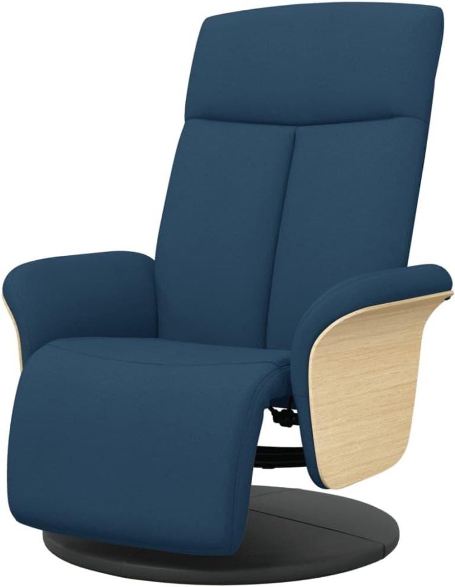 Relaxstoel - Draaistoel - Ontspannen Zitten - Handmatige Ligfunctie - 79 x 87 cm - Blauw