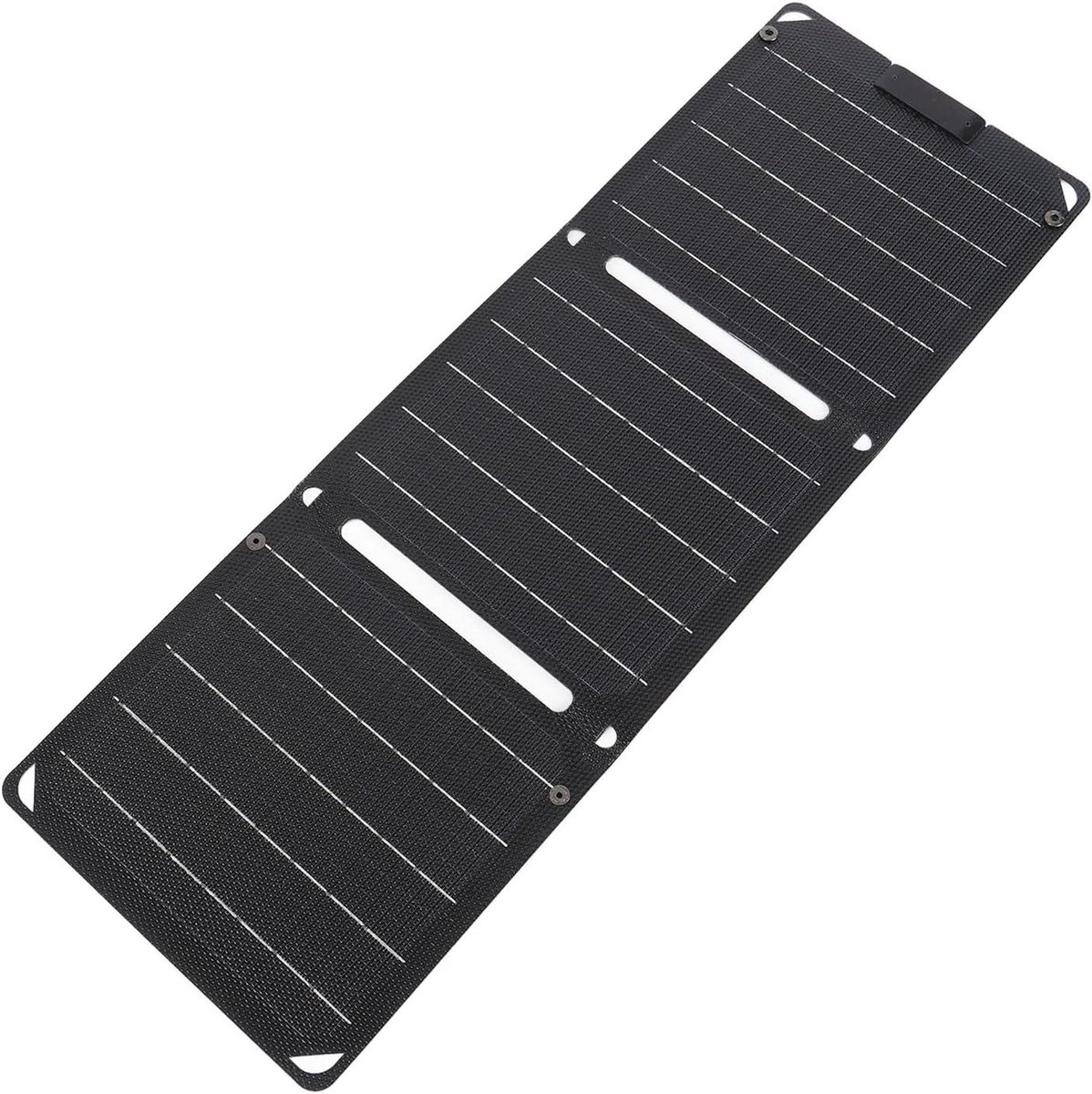 Opvouwbaar Zonnepaneel - Draagbare Zonnelader - Buiten Opladen - Dubbele Type C - 30W Vermogen - Zwart