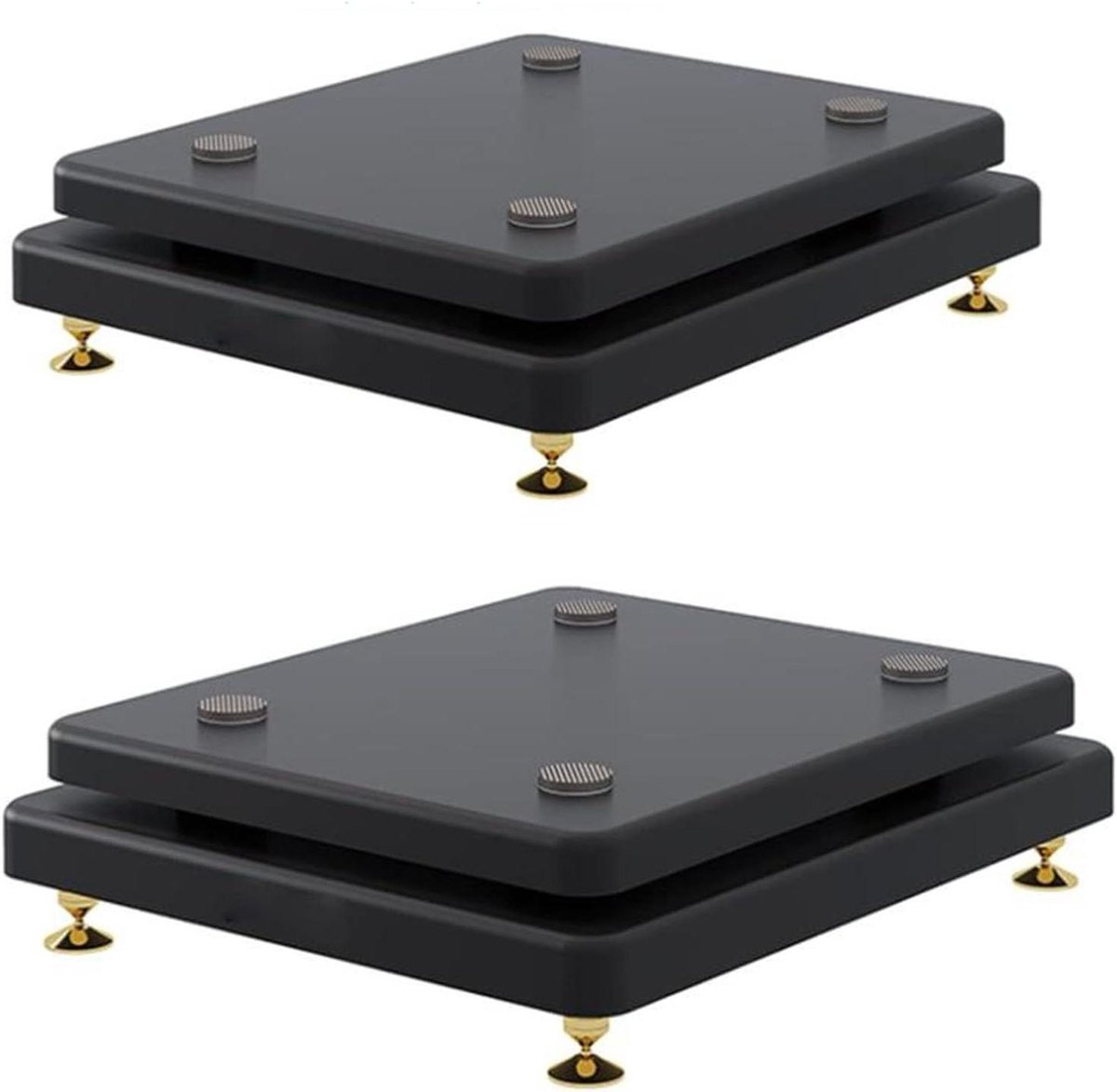 Luidsprekerstandaard - Subwoofervoet - Audio Stabilisatie - Antislip Onderkant - 2 stuks 35x40cm - Matzwart